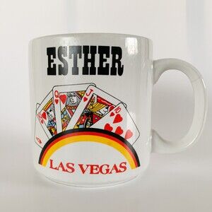 Vintage 70s/80s Las Vegas Personalized Souvenir Mug